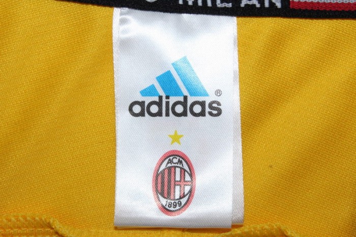 Retro Jersey 1999-2000 AC Milan BOBAN 10 Away Yellow Soccer Jersey Vintage Football Shirt