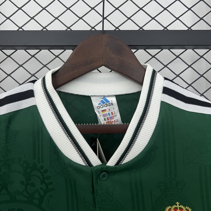 Long Sleeve Retro Jersey 1999-2000 Deportivo La Coruna Away Green Soccer Jersey Vintage Football Shirt