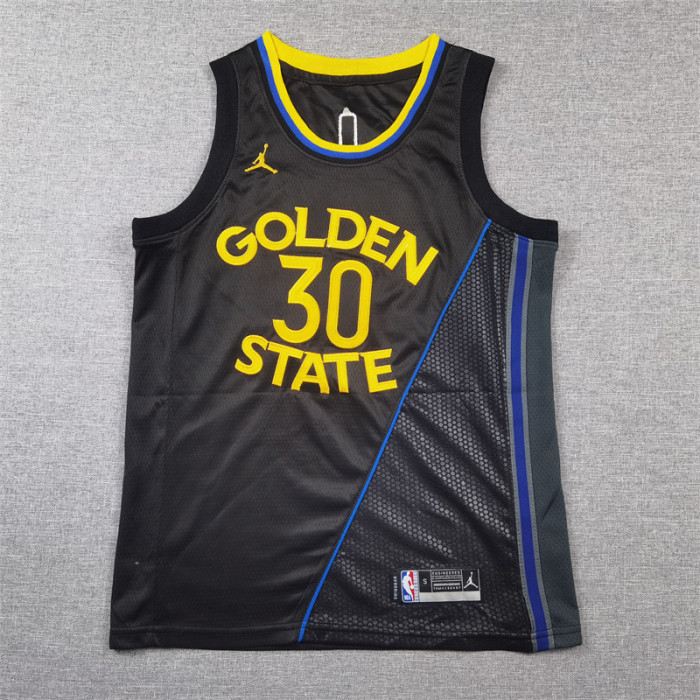 Youth 2025 Statement Edition Warriors 30 CURRY NBA Jersey Black Child Basketball Shirt