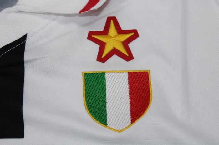 Retro Jersey 1996-1997 AC Milan Away White Soccer Jersey Vintage Football Shirt