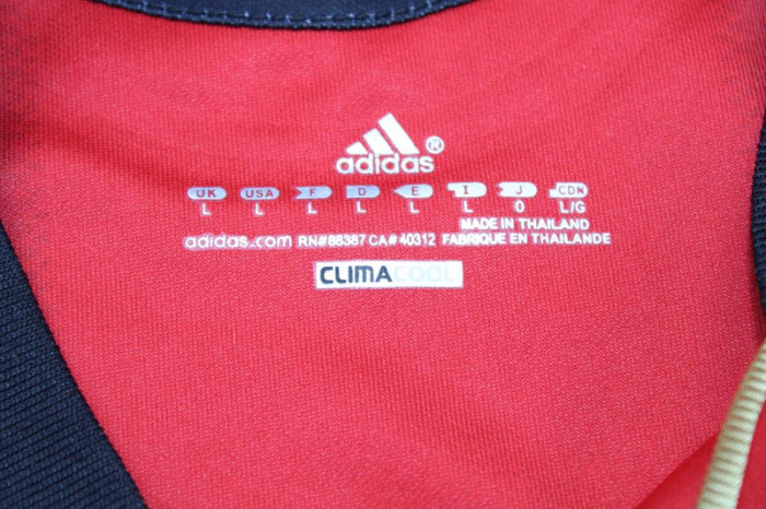 with Front Lettering+Serie A+Trophy 7 Patch Retro Jersey 2010-2011 AC Milan Home Soccer Jersey Vintage Football Shirt