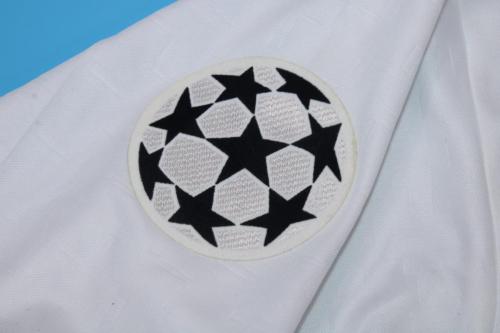 with UCL Patch Retro Jersey 1996-1997 AC Milan Away White Soccer Jersey Vintage Football Shirt