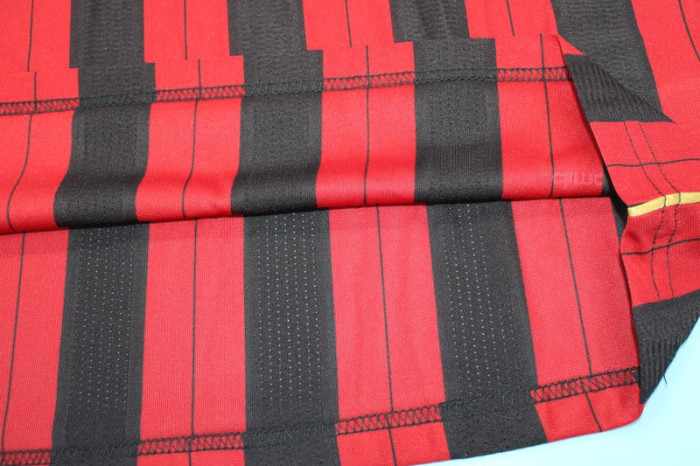 with Serie A+Trophy 7 Patch Retro Jersey Long Sleeve 2013-2014 AC Milan Home Soccer Jersey Vintage Football Shirt