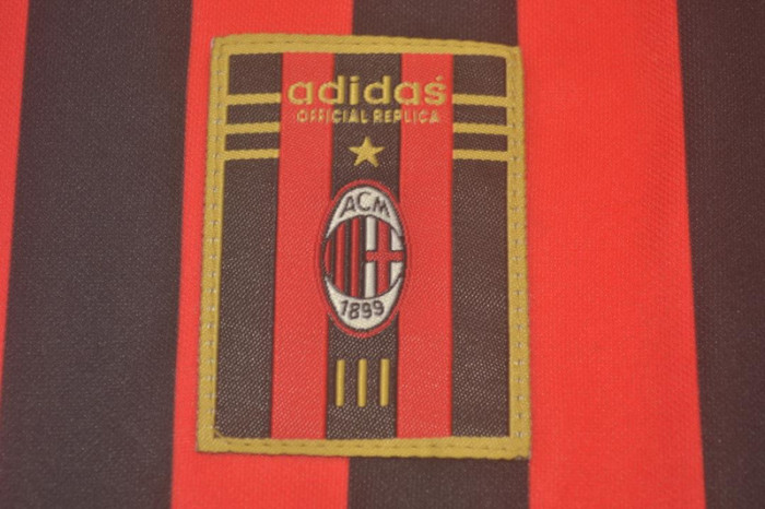 with Serie A+Scudetto Patch Retro Jersey AC Milan 1999-2000 Home Red Soccer Jersey AC Vintage Football Shirt