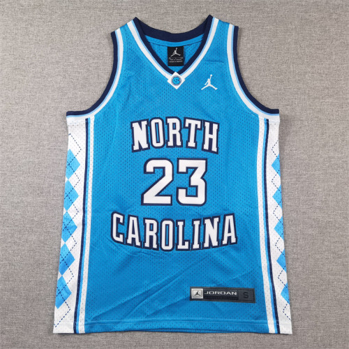 Youth Michael Jordan Jersey North Carolina Blue School NBA Basketball Vest Jersey