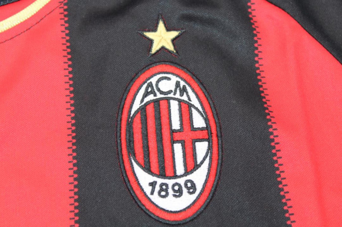 Retro Jersey 2010-2011 AC Milan Home Soccer Jersey Vintage Football Shirt