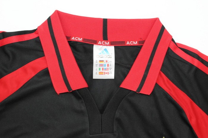 Retro Jersey 2000-2001 AC Milan Away Black Soccer Jersey Vintage Football Shirt