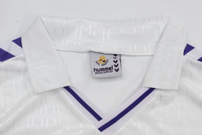 Retro Jersey 1989-1990 Real Madrid 8 Home Soccer Jersey Vintage Real Camisetas de Futbol