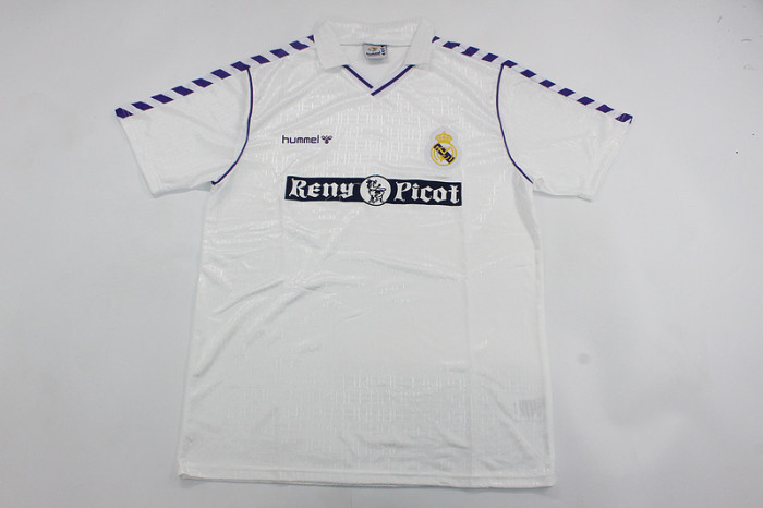 Retro Jersey 1989-1990 Real Madrid 8 Home Soccer Jersey Vintage Real Camisetas de Futbol