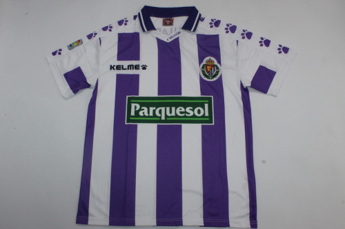 with LFP Patch Retro Jersey 1995-1996 Real Valladolid PETERNAC 9 Home Soccer Jersey Vintage Football Shirt