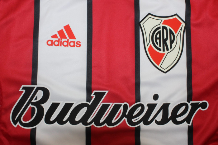 Long Sleeve Retro Jersey 2003-2004 River Plate 10 Away Soccer Jersey LS Vintage Football Shirt