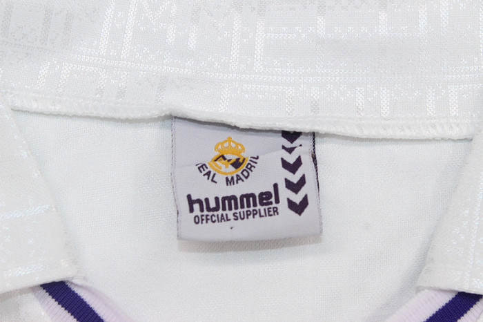 Retro Jersey 1989-1990 Real Madrid 8 Home Soccer Jersey Vintage Real Camisetas de Futbol