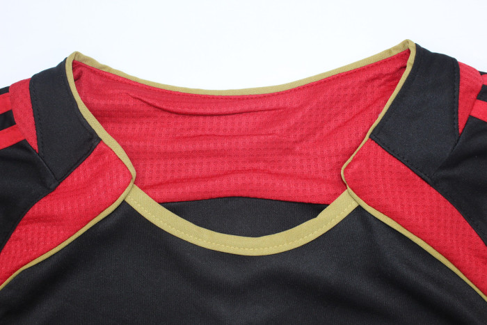Long Sleeve Retro Jersey 2006-2007 AC Milan Away Black Soccer Jersey