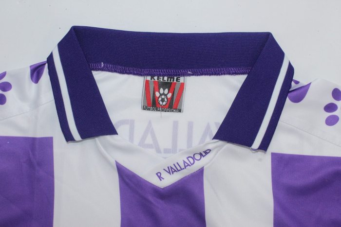 with LFP Patch Retro Jersey 1995-1996 Real Valladolid PETERNAC 9 Home Soccer Jersey Vintage Football Shirt