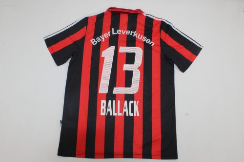 Retro Jersey 2001-2002 Bayer 04 Leverkusen BALLACK 13 Home Soccer Jersey Football Shirt