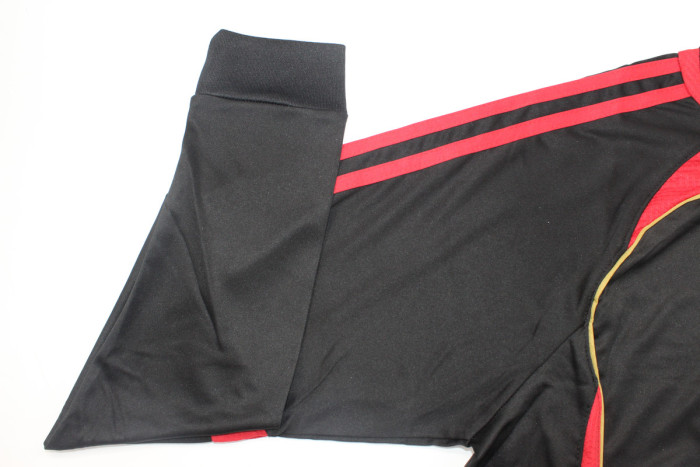 Long Sleeve Retro Jersey 2006-2007 AC Milan Away Black Soccer Jersey