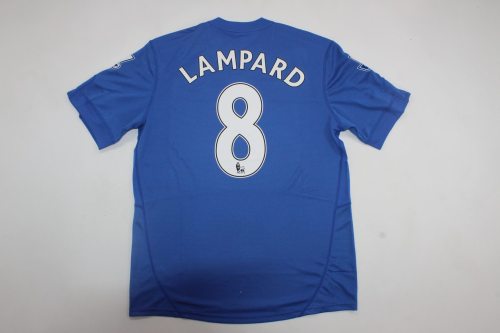 with EPL Patch Retro Jersey 2009-2010 Chelsea LAMPARD 8 Home Blue Soccer Jersey Vintage Football Shirt