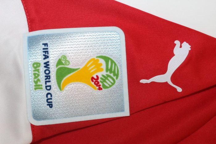 with World Cup Patch Retro Jersey 2014 Chile Home Soccer Jersey Vintage Football Shirt