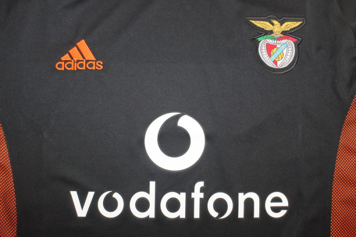 Retro Jersey 2002-2003 SL Benfica TIAGO 30 Away Black Soccer Jersey Vintage Football Shirt