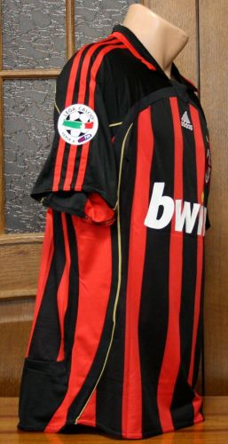with Serie A+Trophy 6 Patch Retro Jersey 2006-2007 AC Milan Home Soccer Jersey