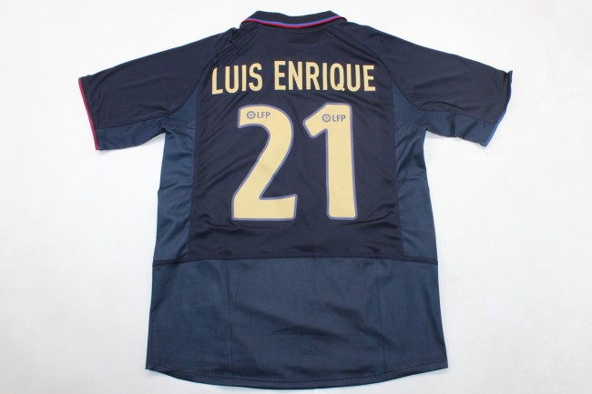 Retro Jersey Barcelona 2002-2003 LUIS ENRIQUE 21 Third Away Soccer Jersey Vintage Football Shirt