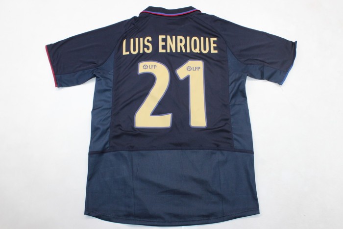 Retro Jersey Barcelona 2002-2003 LUIS ENRIQUE 21 Third Away Soccer Jersey Vintage Football Shirt