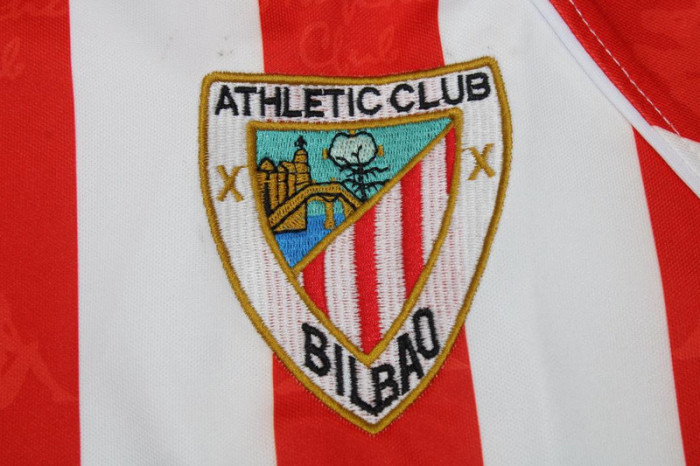 Retro Jersey 1995-1997 Athletic Bilbao ALOBAJINI 9 Home Soccer Jersey Vintage Football Shirt