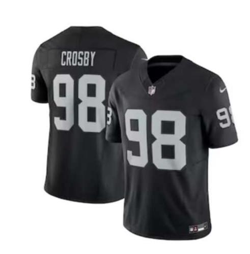 2025 Raiders 98 Maxx Crosby Black NFL Jersey