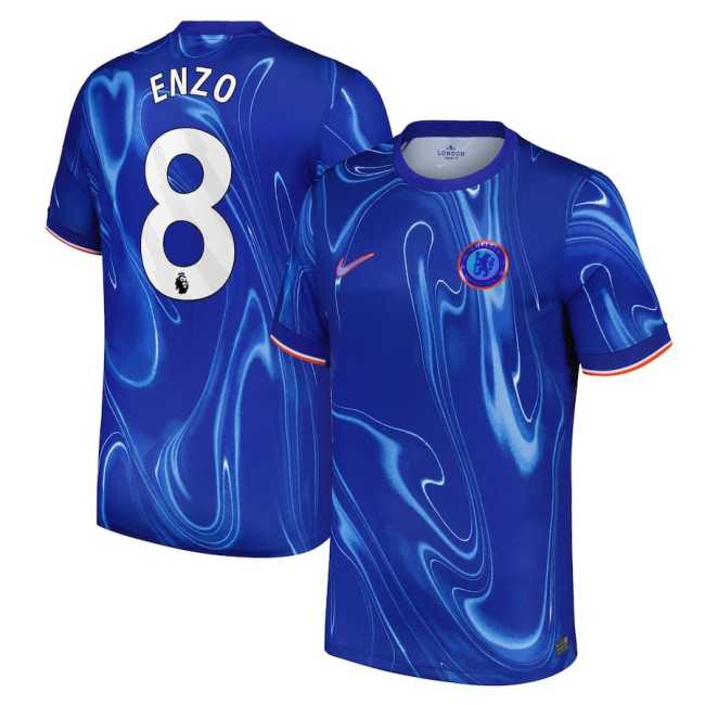 Fan Version 2024-2025 Chelsea ENZO 8 Home Soccer Jersey Football Shirt