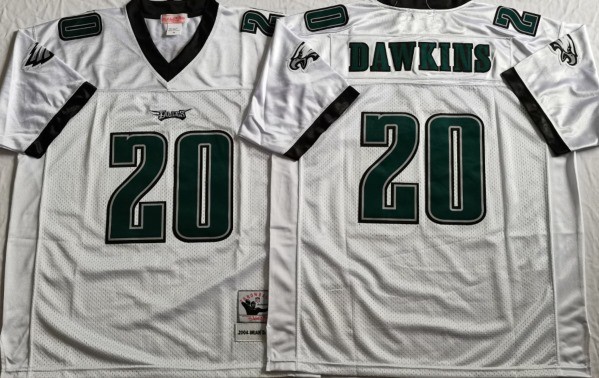 Eagles 20 Brian Dawkins White NFL Jersey