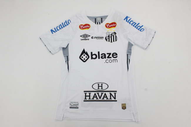 with All Sponor Logos Player Version 2024-2025 Santos Home Soccer Jersey Football Shirt