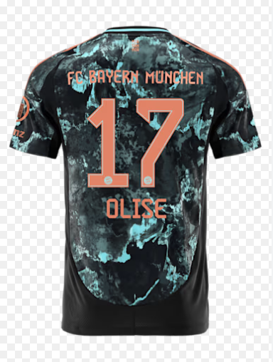 Fan Version 2024-2025 Bayern Munich OLISE 17 Away Dark Green Soccer Jersey Bayern Munchen Football Shirt