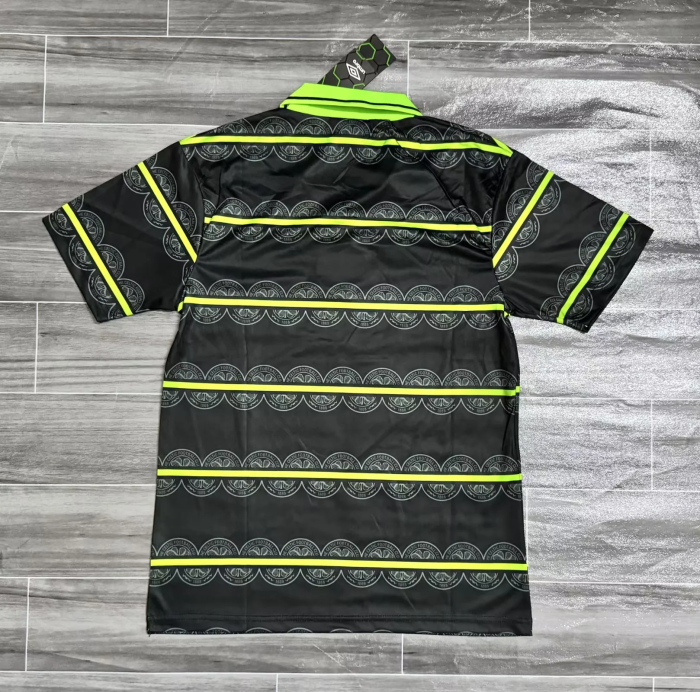 Retro Jersey 1997-1999 Celtic Away Black Soccer Jersey Vintage Football Shirt