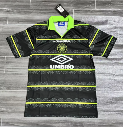 Retro Jersey 1997-1999 Celtic Away Black Soccer Jersey Vintage Football Shirt