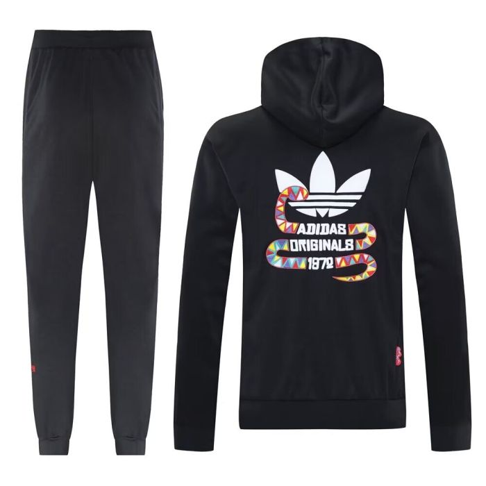 AD 2025 Snake Soccer Windbreak Jacket with Hat and Pants Football Tracksuit