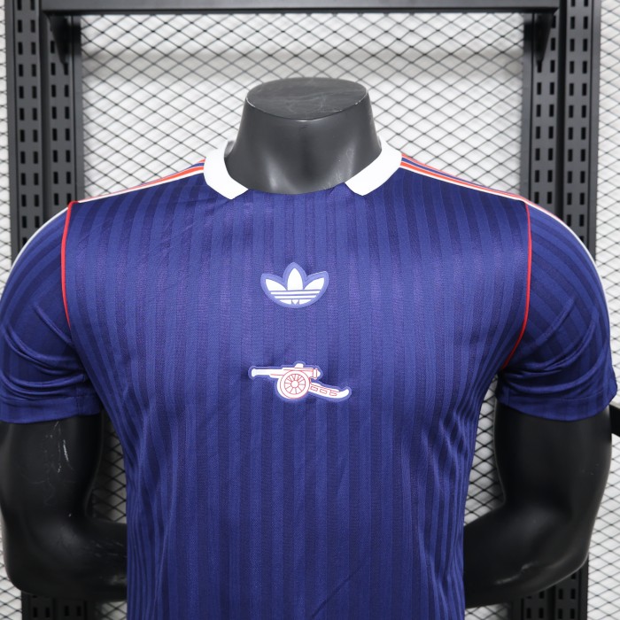 Player Version Arsenal 2025 Terrace Icons Jersey Blue Footbal Shirt