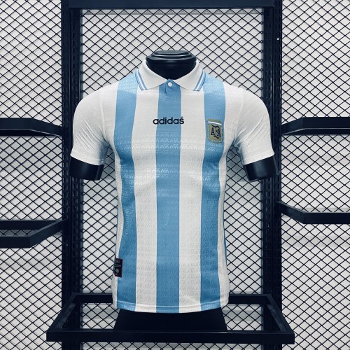 Player Version Retro Jersey 1994 Argentina Home Soccer Jersey Vintage Football Shirt