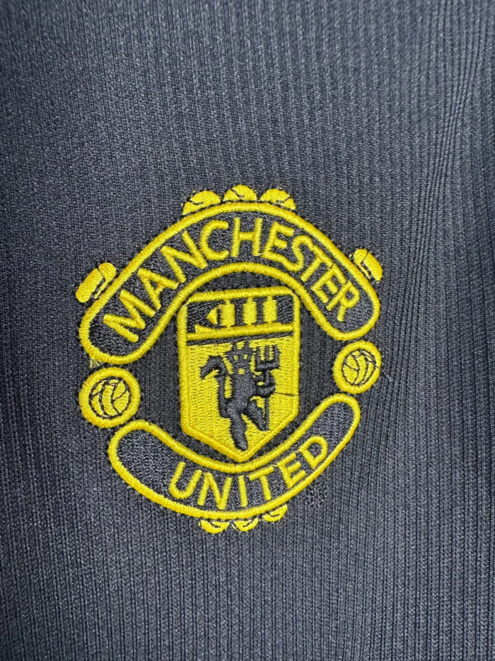 Long Sleeve Retro Jersey 1998-1999 Manchester United Black Goalkeeper Soccer Jersey Vintage Man Utd Football Shirt
