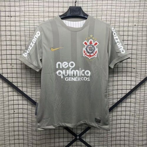 Retro Jersey 2010 Corinthians Away Grey Soccer Shirt Vintage Soccer Jersey
