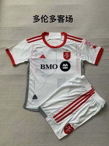 Adult Uniform 2024-2025 Toronto Away White Soccer Jersey Shorts