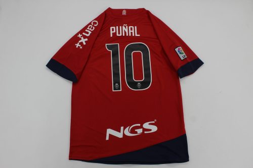 with LFP Patch Retro Jersey 2010-2012 Osasuna PUNAL 10 Home Soccer Jersey Camisetas de Futbol