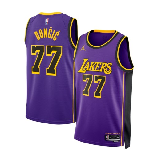 Hot Press Los Angeles Lakers DONCIC 77 Purple NBA Jersey Basketball Shirt