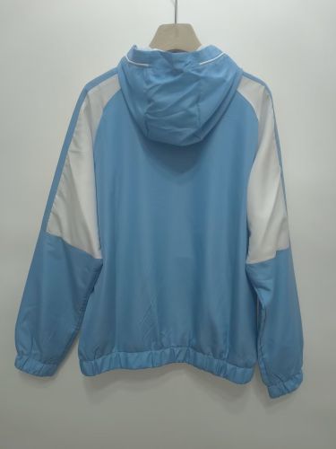 2025-2026 Manchester City Blue/White Soccer Windbreaker Jacket Football Jacket