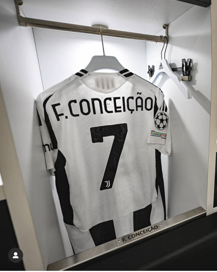 with UCL Patch Fans Version 2024-2025 Juventus F.CONCEICAO 7 Home Soccer Jersey Football Shirt