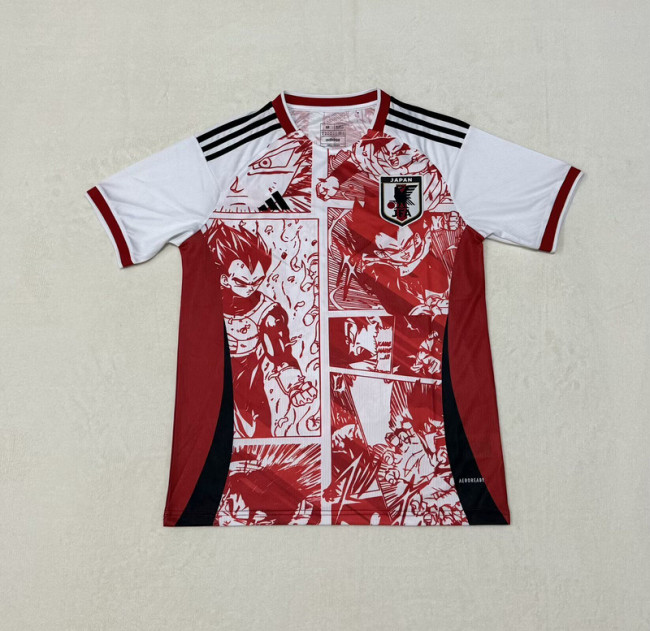 Fan Version Japan 2025 Red Comic Soccer Jersey Football Shirt