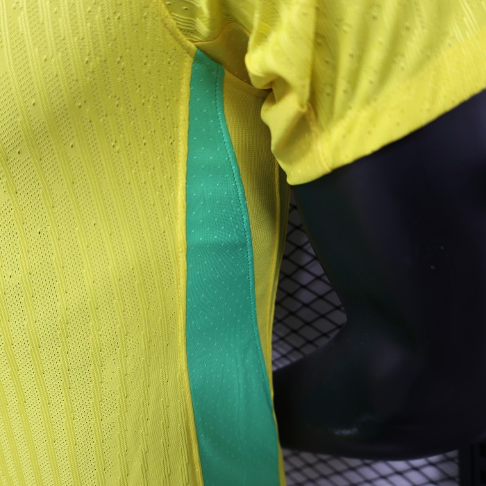 Player Version 2025 Brazil Home Soccer Jersey Brasil Football Shirt
