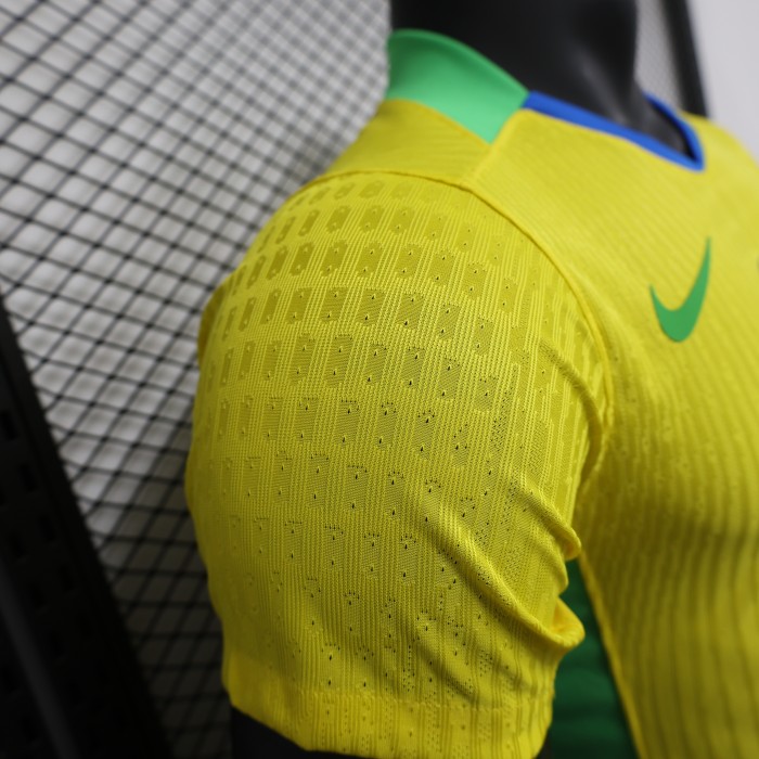Player Version 2025 Brazil Home Soccer Jersey Brasil Football Shirt