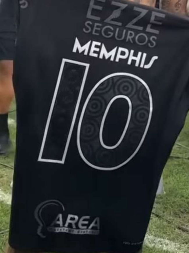with Memphis Badge All Sponor Logos Player Version 2024-2025 Corinthians MEMPHIS 10 Away Black Soccer Jersey Football Shirt