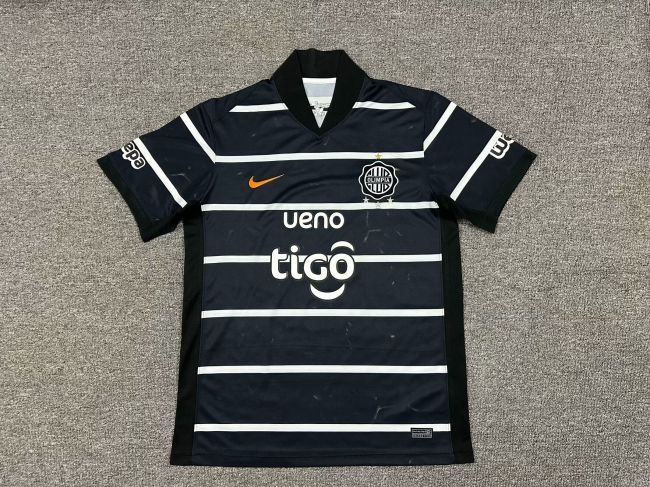 Fan Version 2025-2026 Olimpia Away Black Football Shirt Soccer Jersey