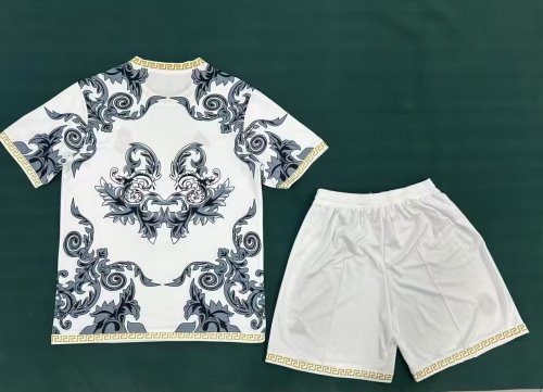 Adult Uniform 2025-2026 Real Madrid White Soccer Jersey Shorts Football Kit